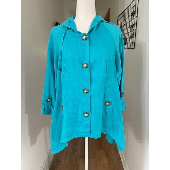 NWT For Cynthia 100% Linen Jacket - Picture 1 of 7